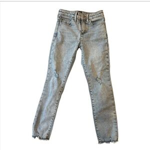 GAP-blue High Rise Jegging Distressed Look-girls size 8- ankle length